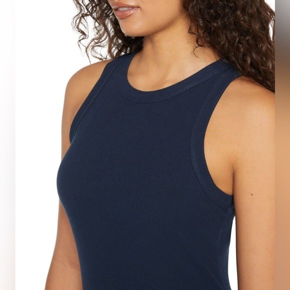 Express Navy Ribbed Tank Top(Bust 39”-41”
Length 25”) - Picture 3 of 5